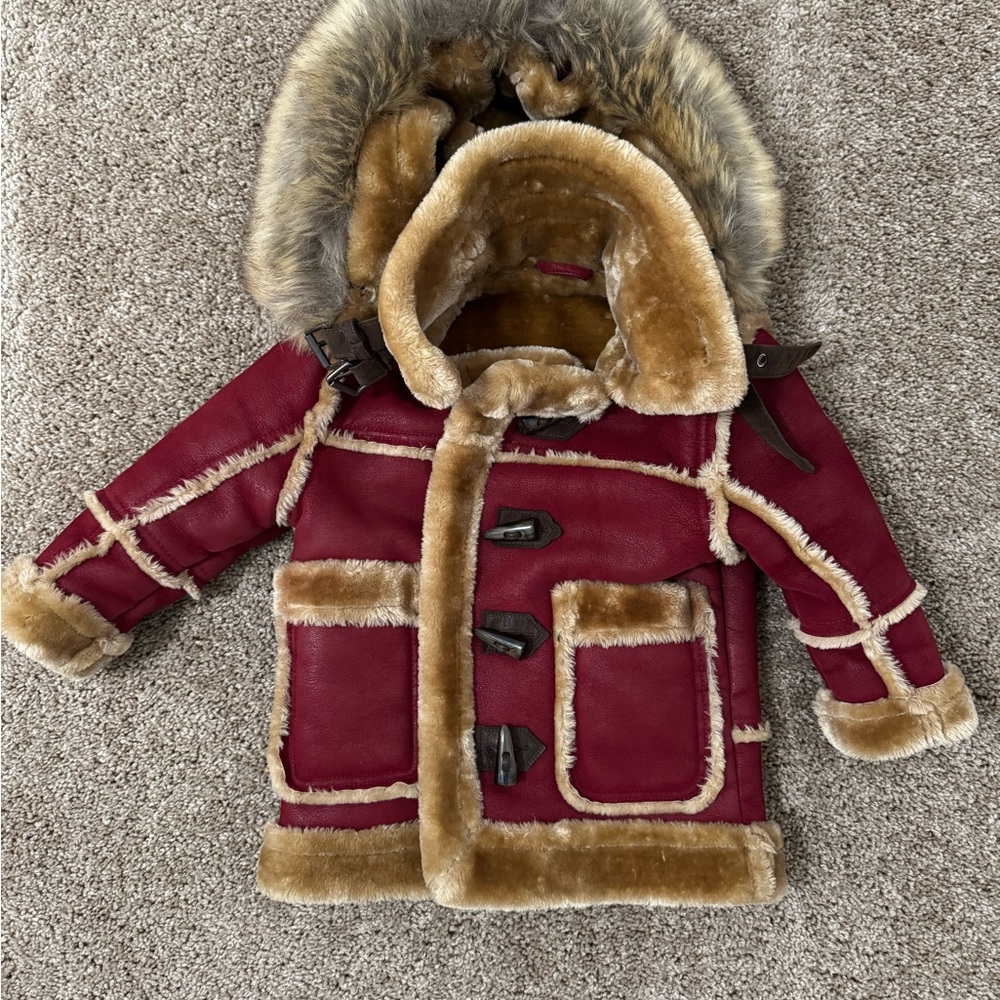 Jordan Craig Kids Denali Shearling Jacket (Burgundy) 2T - Picture 5 of 7